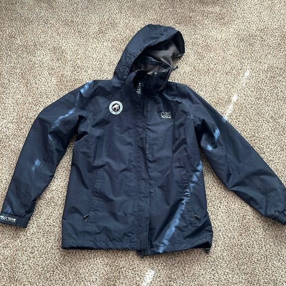 Helly Hansen/Hadfield Bridleworks Navy Blue Rain Jacket - Picture 1 of 4